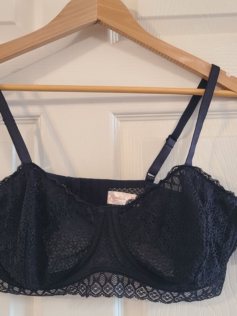 Candie's Navy Lace Underwire Bralette